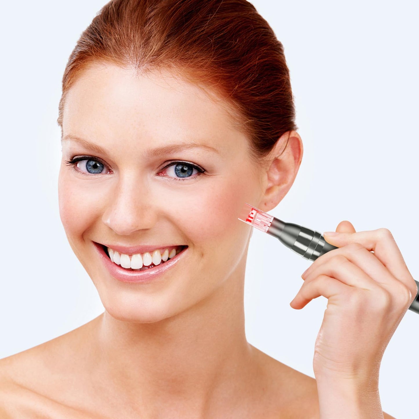 Microneedle Derma Roller Pen Microneedling Roller 0.25mm Dermabrasion Roller for Face Skin, Microneedle Micro Needle Roller 0.25mm for Men and Women Home Use