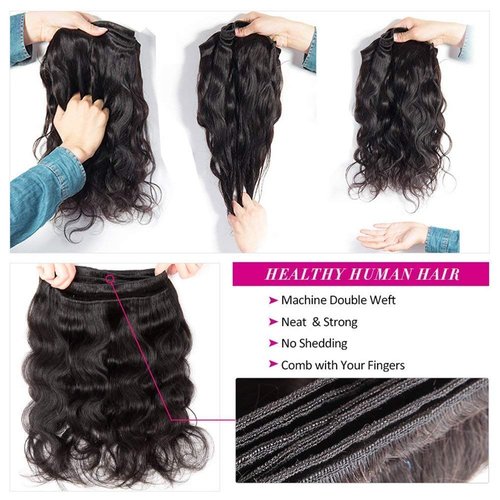Flady Body Wave 3 Bundles Human Hair 18 20 22 Inch 100% Unprocessed 12A Human Hair Bundles Body Wave 3 Bundles Human Hair Weave Body Wave Human Hair Extensions Natural Color