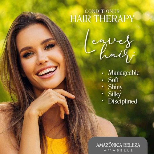 Hair Therapy Shampoo & Conditioner Set for Stronger, Thicker Hair - Professional Anti-Hair Loss and Oil Control, Hydrates and Adds Shine, Paraben-Free, Silicone-Free