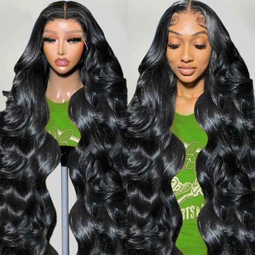Nognut 13x4 Lace Front Wigs Human Hair Body Wave Frontal Wig 180% Density Glueless Wigs Human Hair Pre Plucked Human Hair Wigs for Women Body Wave Lace Front Wigs 32 Inch