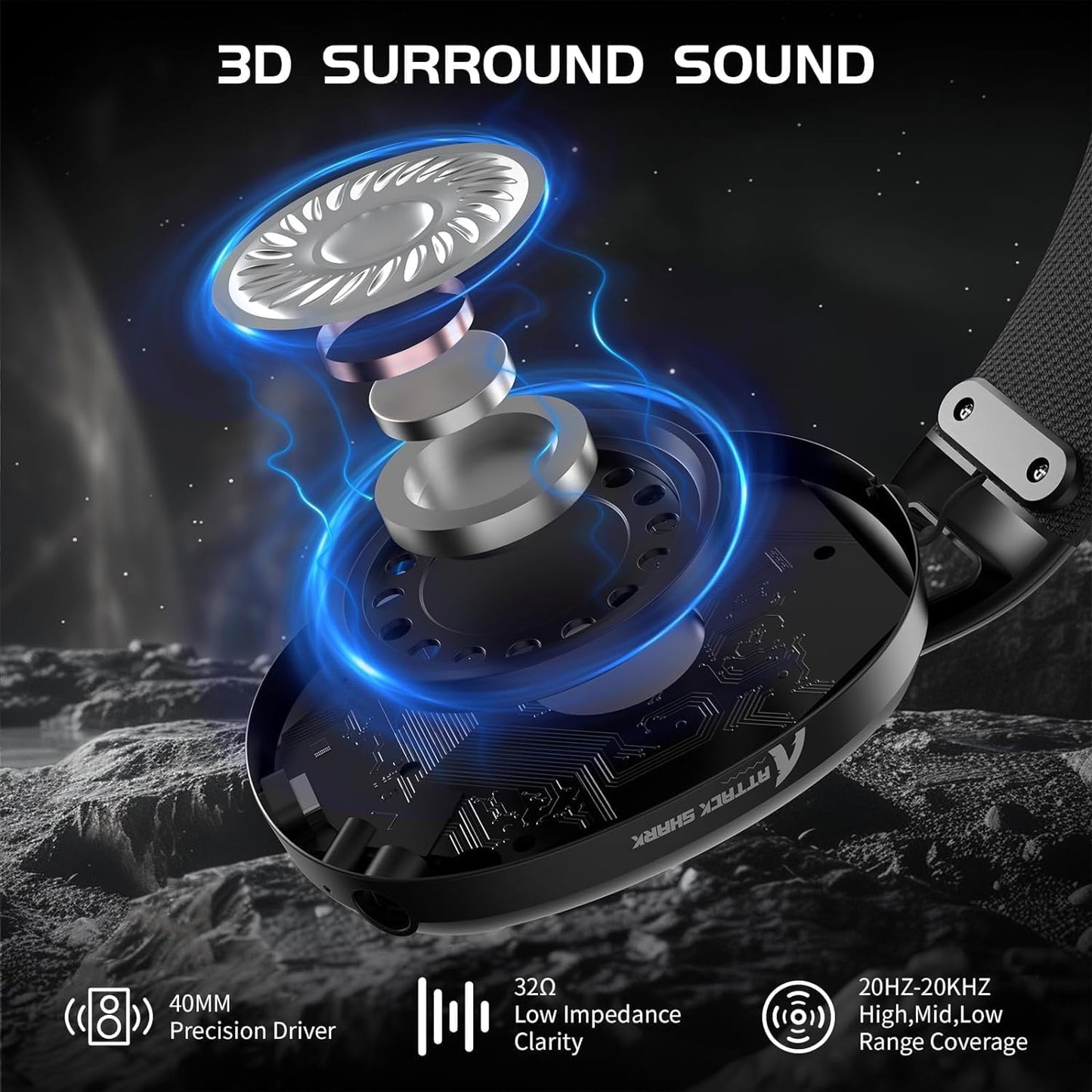 ZIYOU LANG L80 Wireless Gaming Headset Ultralight Over Ear with 2.4Ghz USB C&A Dongle/Bluetooth 5.3/3.5mm Wired Detachable Mic Stereo Sound 600mAh Battery for PC Mac PS4 PS5 Switch Win Gamer(White)
