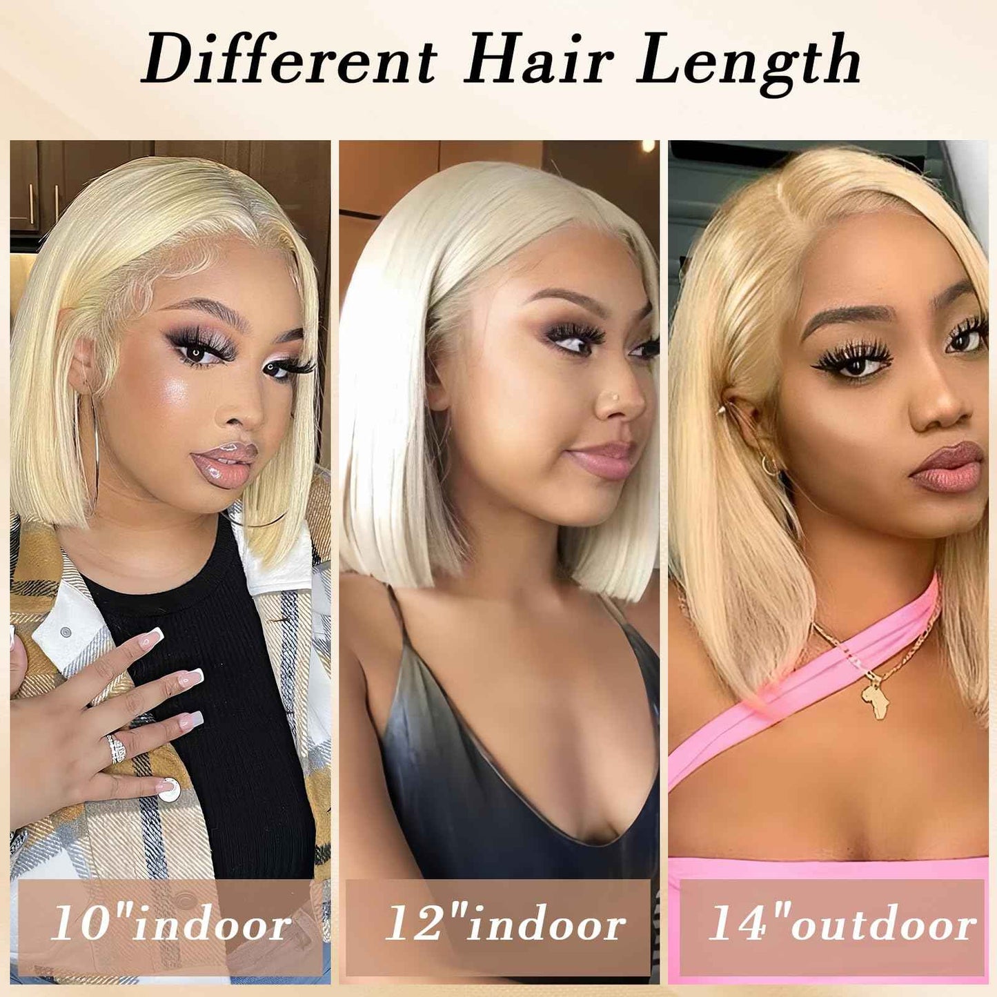 Geomone 16 Inch Blonde Bob Wig Human Hair 180 Density HD Lace Front Wigs Pre Plucked With Baby Hair 613 Bob Wig Human Hair 13x6 Lace Frontal For Women Blonde Wig Suits For Daily Life And Parties