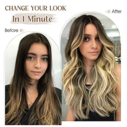 Elailite Clip in Hair Extensions Real Human Hair Double Weft Thick 8pcs Weft Auburn Copper Red 14 Inch 120g Remy Hairpieces Balayage Full Head Straight for Women