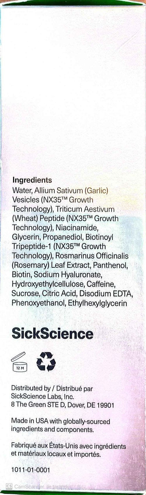 SickScience PowerCycle Exosome Hair Growth Serum - Clinically Advanced Scalp Treatment for Thinning Hair, Hair Loss Prevention & Regrowth - Lightweight Formula for Women & Men, Without Minoxidil, 60mL