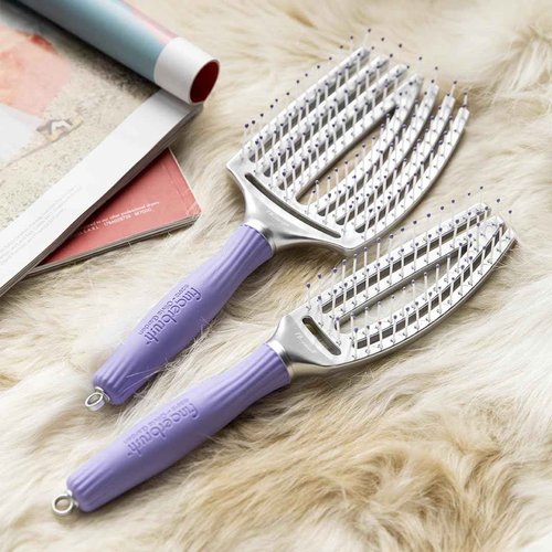 Olivia Garden Finger Brush Scalp-Hugging & Vented Paddle Hair Brush (3-Piece Kit)