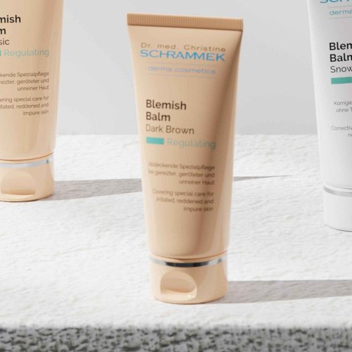 Schrammek Blemish Balm Dark Brown (1.4 fl oz) - Covering Special Care for Irritated, Reddened & Impure Skin - The Original since 1967 - BB Cream - Tinted Face Moisturizer - Facial Skin Care - Dr