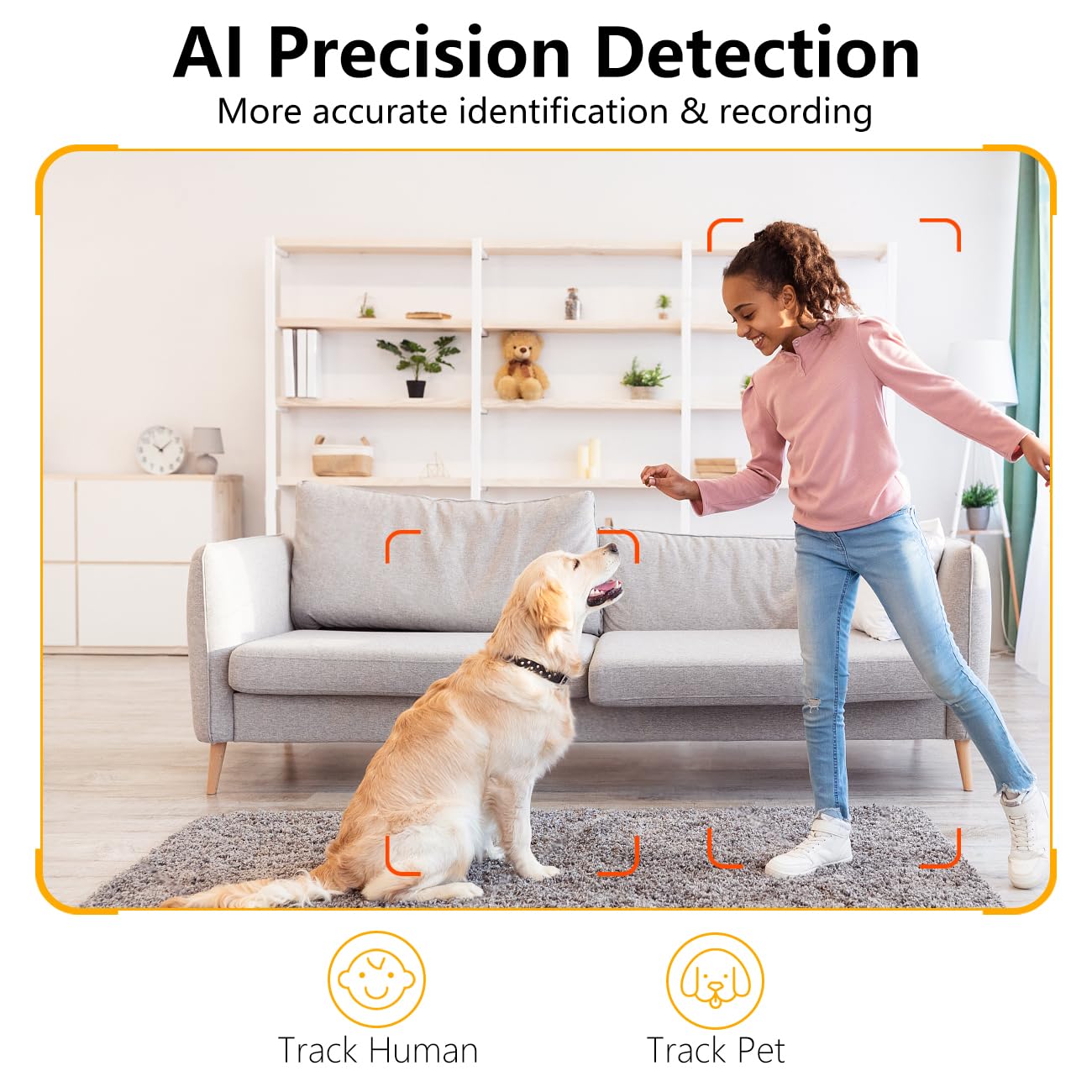 [5G & 2.4G] 2-Pack Indoor Security Cameras, 2K Cameras for Home Security with Night Vision, Baby/Dog/Pet/Elder Camera with Phone App, Auto Tracking, Human/Pet Detection, Cloud&SD Storage