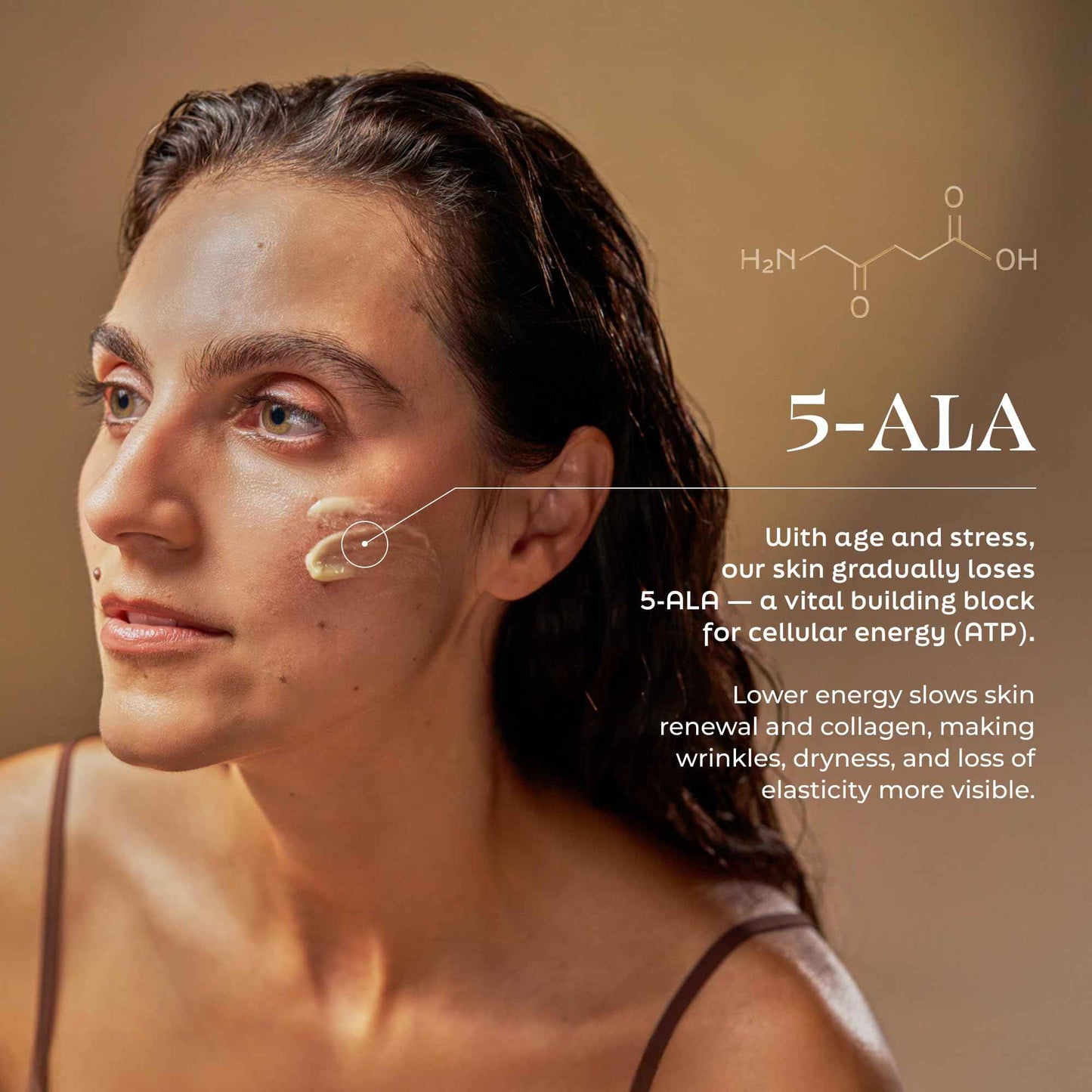 KIYOMI SKIN Moisturizing Serum with Hyaluronic Acid and 5-ALA for Dry Skin Facial Serum Moisturizer