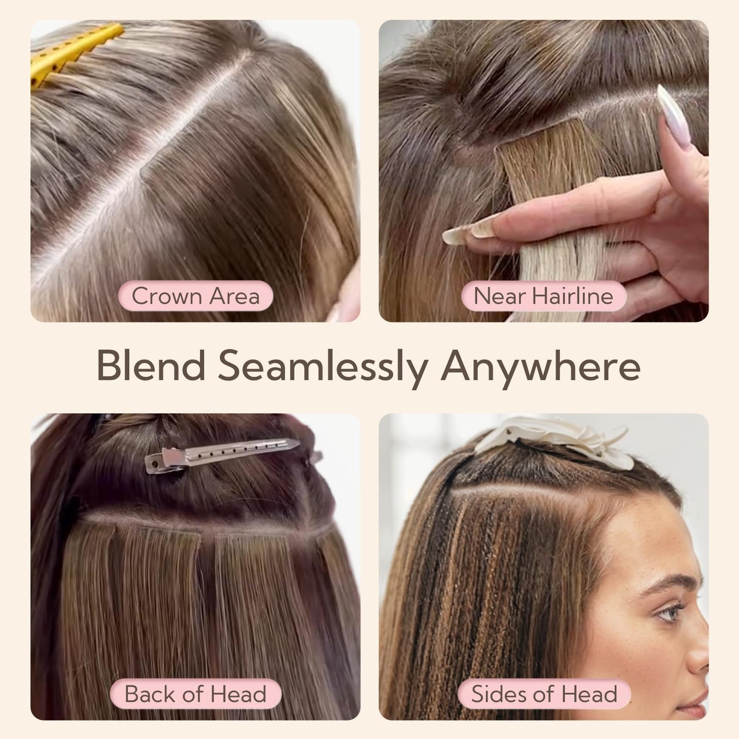 HOTBANANA Invisi Edge Tape in Hair Extensions Human Hair, 20inch 50g 20pcs Jet Black Invisible Tape in Extensions Straight Seamless Real Remy Hair Injected