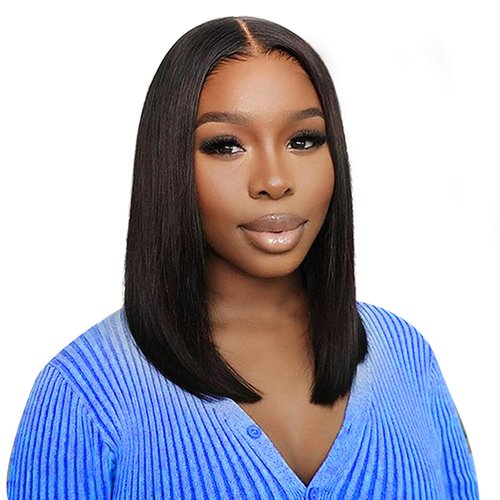 CDHFARMD 14 Inch Bob Wig Human Hair 13x6 Hd Transparent Lace Front Wigs Human Hair Pre Plucked Glueless Bob Wig 180% Density Short Straight Bob Wigs For Women