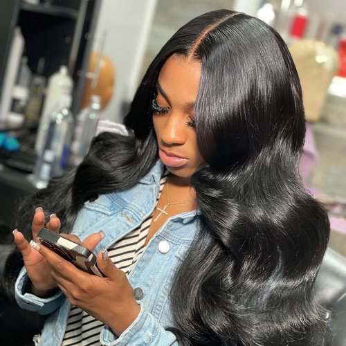 SKINLIKE Real HD Swiss Lace Closure Human Hair 2x6 Lace Closure with Clean Hairline Much More Density Full Cuticle Aligned Brazilian Human Hair Body Wave Style (22inch, HD BW 2x6 lace closure)
