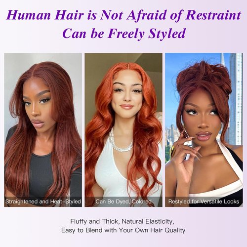 Light Reddish Brown Bundles Human Hair Body Wave 10 12 14 Inch, Color 30 Copper Brown Thick Raw Virgin 3 Bundles 12A 100% Brazilian Human Hair Wavy Loose Wave Quick Sew In Weave #30