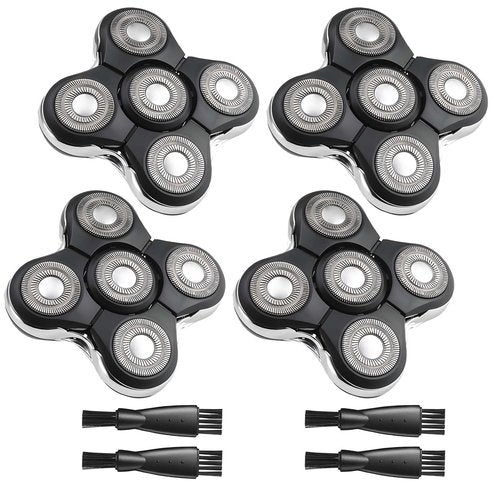 Remington Head Shaver Replacement Blade for Balder Boss Head Shaver XR7120 XR7100 XR1600, 4PCS Remington XR7100 Replacement Blades, 4 Cleaning Brush