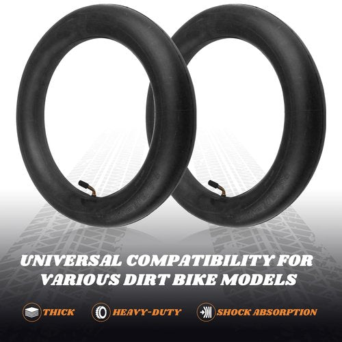AR-PRO (2-Pack) 2.50/2.75-10 Dirt Bike Replacement Inner Tube Heavy Duty with TR-87 Bent Valve Stem, Compatible for Honda Crf50 /Xr50, Razor MX650 / MX500, Suzuki DRZ70 / JR50, Yamaha PW50
