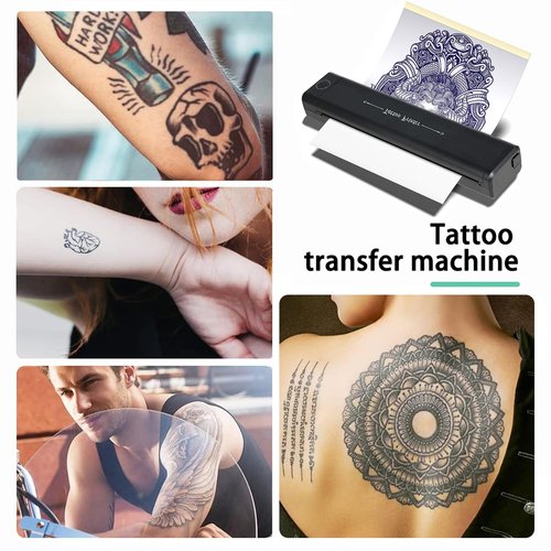 2025 New Wireless Tattoo Stencil Printer Tattoo Portable Printer Kit for Artists & Beginners Compatible with Smartphone & PC