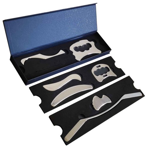 BYYDDIY Guasha Gifts Box Kit Stainless Steel Muscle Scraper Tools & Scraping Massage Tool Set (MB1SC1DLN)