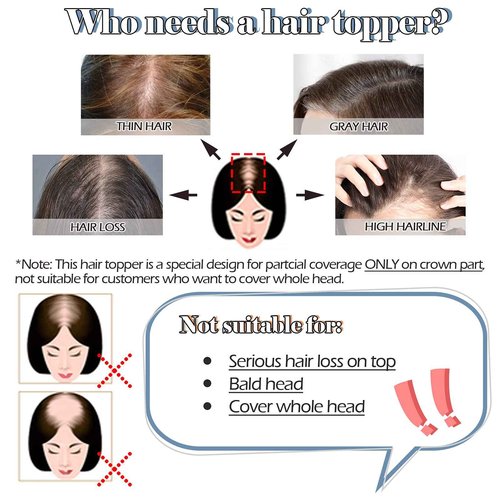 Hairro Real Hair Toppers With Bangs For Women Remy Clip In Topper Hairpiece Toupee For Thinning Hair 14 Inch 44g #60 Platinum Blonde