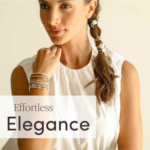 By Lilla Bracelet Hair Ties - Stretchy Hair Tie Bracelets - Decorative Handmade Jewelry for Women’s Wrist and Ponytail