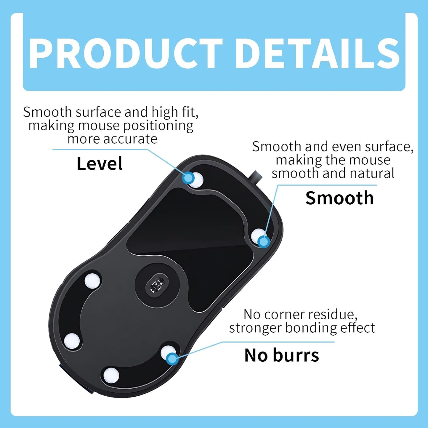 2 Pack G Pro 2 Lightspeed Wireless/G Pro Wireless Gaming Mouse Feet Sliding Stickers, Mice Glass Skates Pad Compatible with Logitech Mouse Feet Replacement (Glide Mice Skates, White PTFE)