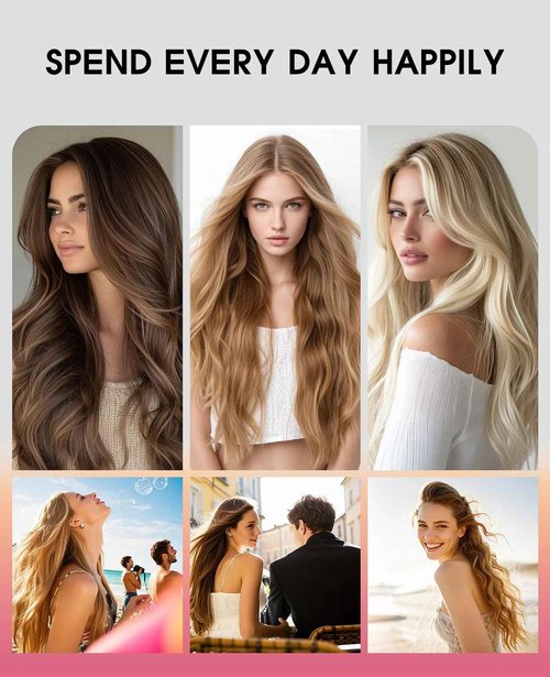 Youngsmile Human Hair Extensions Clip in Balayage Ash Brown Fading to Platinum Blond mixed Ash Blond Clip in Hair Extensions For Women Easy To Install Full Head 16inch 7Pcs 120g (CLIP#8/60/18-16Inch)