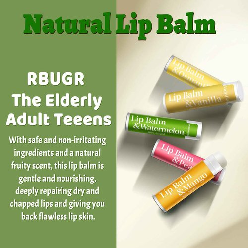 RBUGR 500 Pcs Lip Balm Bulk, 12 Flavored Organic Natural Lip Balms for Gifts Party Favors, Moisturizing Bulk Lip Balms for Dry Cracked Lips, Bulk Lip Balm with Vitamin E and Coconut Oil (4.2g/0.15oz)