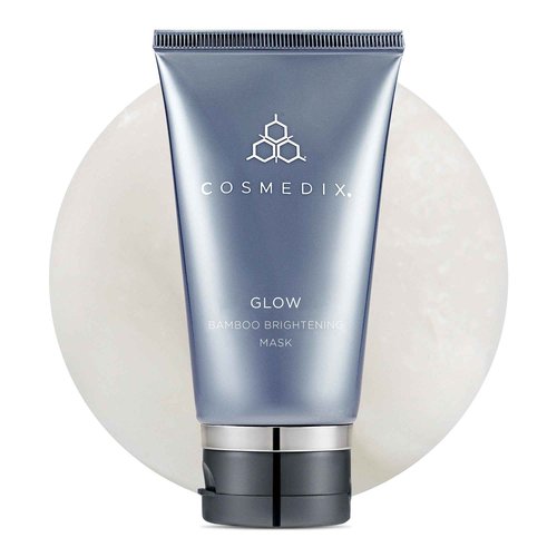 COSMEDIX Glow Bamboo Brightening Facial Mask - PM Exfoliating Facial Scrub for Tired, Dull & Uneven Skin - Anti-Aging Gentle Night Face Exfoliator with Bamboo & Niacinamide - All Skin Types