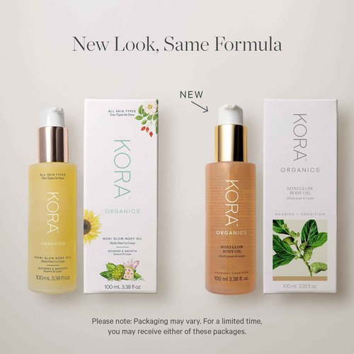 KORA Organics Noni Glow Body Oil, Nourish and Smooth Skin, Certified Organic, Cruelty Free, 3.38 oz - Body Oils for Women