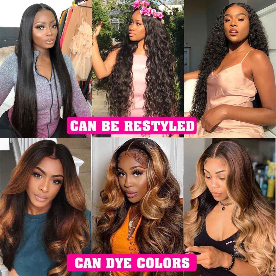 Luminary 24 inch Body Wave Lace Front Wigs Human Hair 13x4 HD Transparent Lace Frontal Wigs Pre Plucked with Baby Hair 180% Density Brazilian Body Wave Human Hair Wigs for Black Women Natural Black
