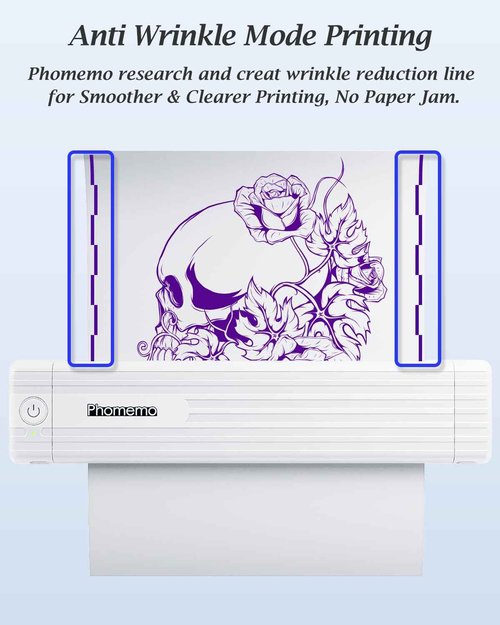 Tattoo Stencil Printer, Upgraded Thermal Tattoo Printer Machine with 10pcs Transfer Paper, Wireless Bluetooth Tattoo Printer for Tattoo Artists & Beginners, Compatible with iPad Phone PC