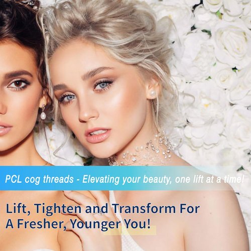 PCL Cog Threads 4D COG PDO Thread for Face Lifting 360R Bidirectional Barb (Blunt-Type) PCL Threads for Face/Whole Body Lift 19G100mm 10pcs