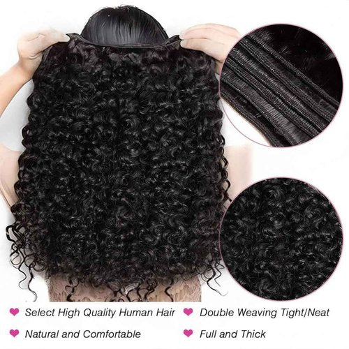 VIPbeauty 3C4A Burmese Curly Human Hair Bundles 24 Inch 1 Curly Bundles Unprocessed Burmese Raw Hair Extension Real Human Hair 16A Natural Color
