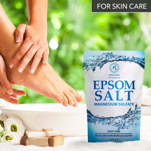 Epsom Salt Bath 175 Oz - 100% Pure & Natural Epsom Salt 5 x 35 Oz- Concentrated Magnesium Sulphate - Soothing & Relieves Sore Muscles - Body Care - Good Skin Care & Muscle Relaxant
