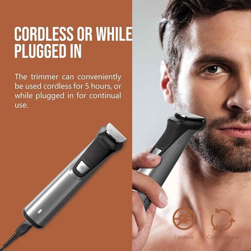 PHILIPS Multi Groomer 29 Piece Mens Grooming Kit, Trimmer for Beard, Head, Body, and Face - Premium Storage case