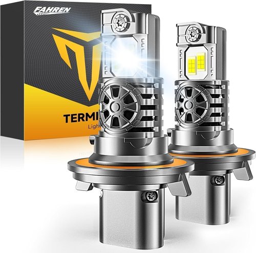 Termitor Upgraded H13/9008 Bulbs, 60,000LM 10X Super Brighter, 85000+ Hours Long Service Life, 6500K Cool White, Real 1:1 Halogen Size Fog Lights, Plug N Play, Pack of 2