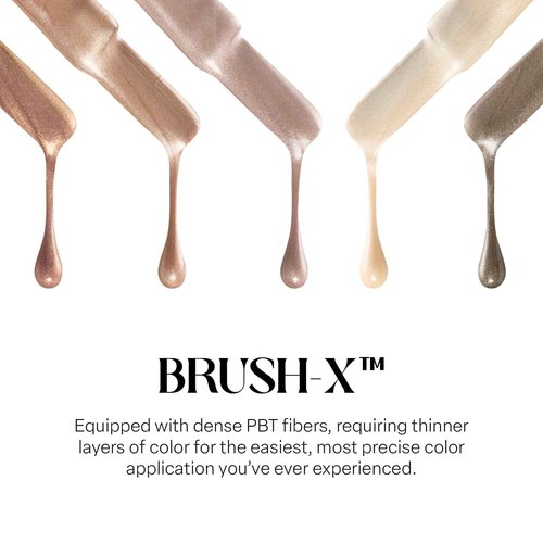 APRÉS Astral Gel Color Set of 5, Streak-Free Self-Leveling Nail Polish with Brush-X Nail Art Brush 15 ml, HEMA-Free TPO-Free (Pearlescent (Set 2))