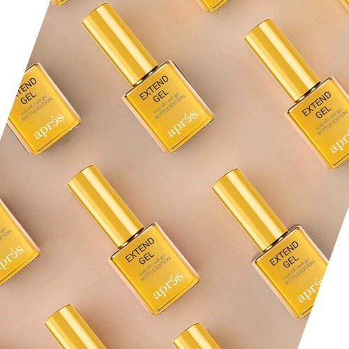 Aprés Extend Gel Gold Bottle Edition, Pack of 3 - Gel-X Tips Adhesive, No Primer or Bonder Needed (15 ml each)