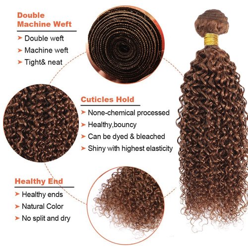 Light Brown Bundles Color #30 Water Wave Bundles 20 22 24 Inch Peruvian Virgin Remy Hair Extensions Niegmeag Light Brown Wet and Wavy Bundle