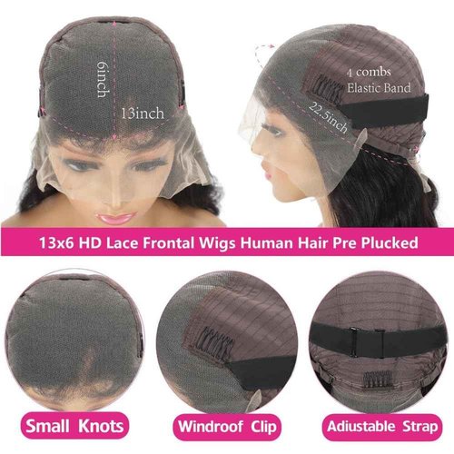 Urbansister 13x6 Bob Lace Front Wigs Human Hair 200% Density 14 Inch Short Bob Wigs Hd Transparent Straight Lace Frontal Wig Pre Plucked with Baby Hair Glueless Bob Wigs for Women Natural Black