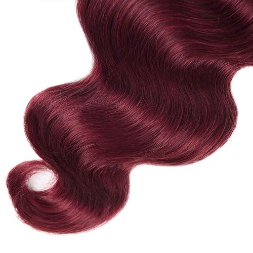 Fabimiya Bundles Human Hair Body Wave Burgundy 99J Human Hair Bundles Unprocessed Brazilian Virgin Hair Bundles Burgundy 99J Human Hair Bundles Quick Weave Hair Extension