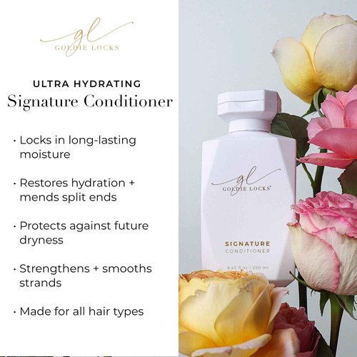 Goldie Locks Ultra Hydrating Shampoo & Conditioner Set - Sulfate-Free, Paraben-Free - for Frizz Control, Shine & Strength - Color & Extension Safe - Protein-Free - 2 x 8.45 fl oz (Packaging May Vary)