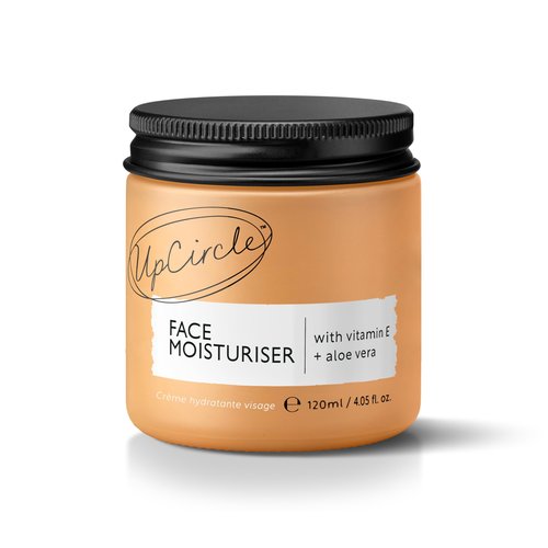 UPCIRCLE Jumbo Face Moisturiser with Argan Powder 120ml - Nourishing Day Cream - Vitamin E, Aloe Vera, Glycerin, Shea + Coconut Butter - Natural, Vegan + Cruelty-Free