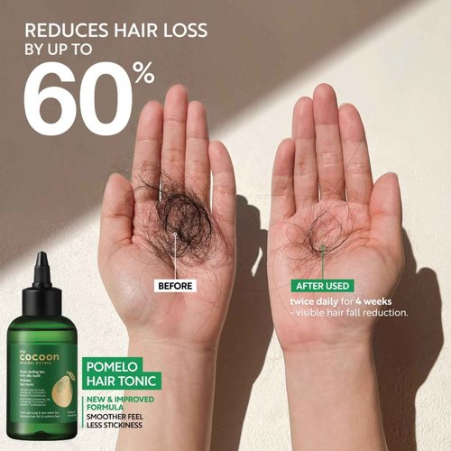 Cocoon Pomelo Oil Hair Tonic. 100% Vegan Scalp Serum Treatment for Thinning, Damaged & Breakage Hair | Soften, Reduce Hair Loss & Promote Hair Growth (4.73 fl oz Each) (3 Boxes)