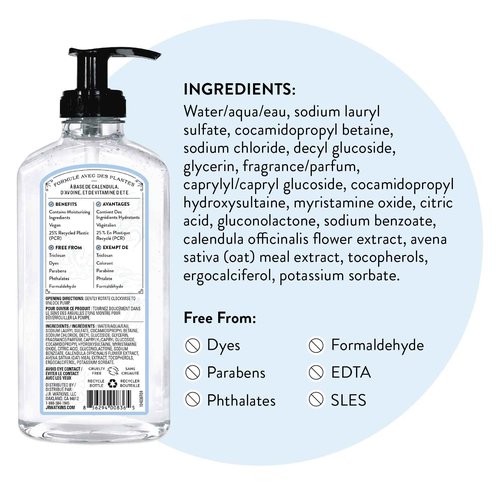 J.R. Watkins Gel Hand Soap, Scented Liquid Hand Wash for Bathroom or Kitchen, USA Made and Cruelty Free, 11 fl oz, Ocean Breeze, 6 Pack