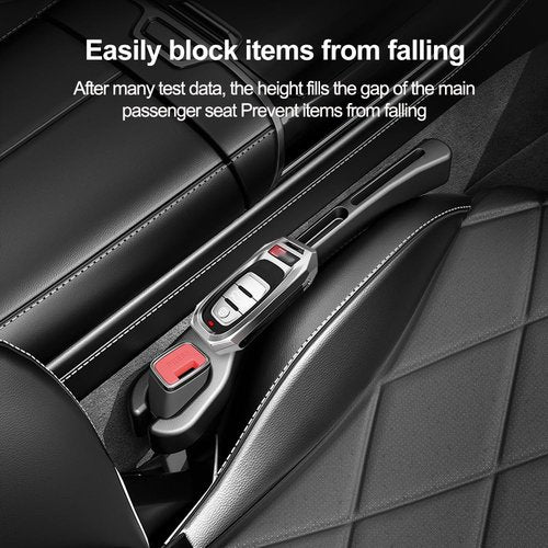 SSNNUU 2PCS Car Seat Gap Filler Organizer with Phone Holder,[Upgrade Version] Car Seat Gap Organizer for Prevent Falling,Essential Car Accessories Car Side Seat Gap Filler (Black)