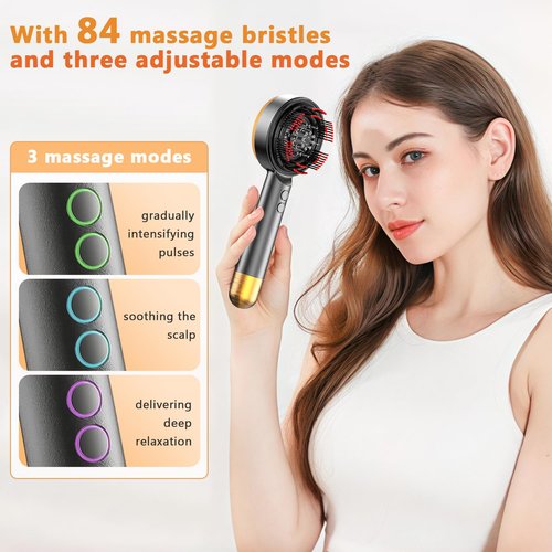 3 in 1 Electric Scalp Massager and Hair Oil Applicator, Hair Massager Scalp Applicator Brush for Hair Growth, Advanced Scalp Care Brush for Hair Oiling