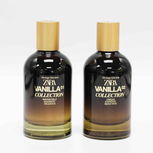Zara Vanilla Collection 01 + 02 Cologne for Men Fragrance Set EDP Eau De Parfum 2x 100 ML (3.38 FL OZ)