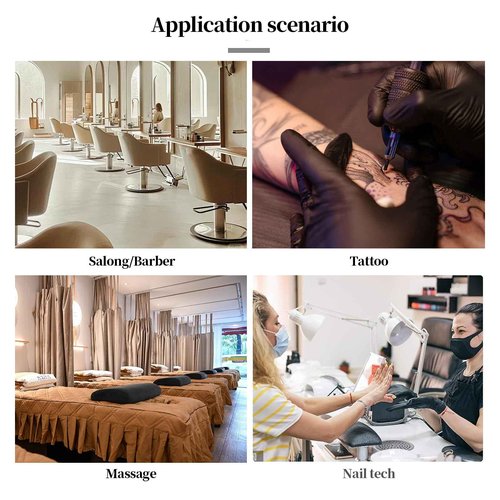 Coczeb Rolling Salon Stool with Wheels 360° Adjustable Height (15"-21.6") Extra Wide Seat, Silent Rollers & 400LB Capacity for Hair, Nail & Home Office(Brown)