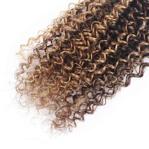 P427 Highlight Blonde Human Hair Bundles Curly Wave Bundles Human Hair Blonde 20 22 24 inch Highlight Bundle Human Hair Double Weft 300G Total for Black Women Soft Hair Extensions