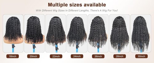 Wosama V Part Wig Human Hair curly Upgrade U Part Wig for Black Women Kinky curly Glueless Clip In Half Wig No Leave Out Wigs 180% Natural Color 20inch