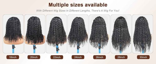 Wosama V Part Wig Human Hair curly Upgrade U Part Wig for Black Women Kinky curly Glueless Clip In Half Wig No Leave Out Wigs 180% Natural Color 22inch